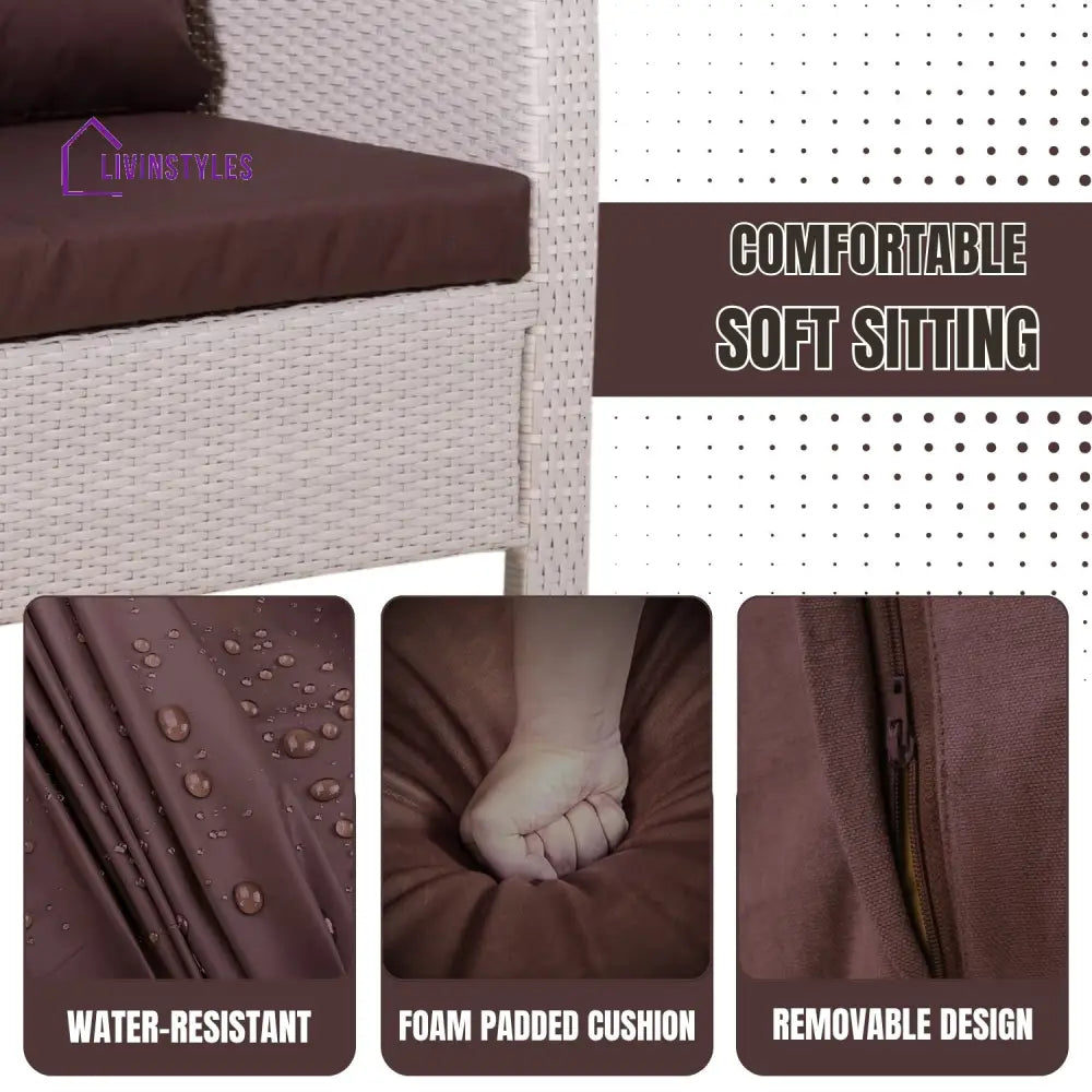 Ghada Outdoor All-Weather Wicker Single Seater Sofa - Sofa Set
