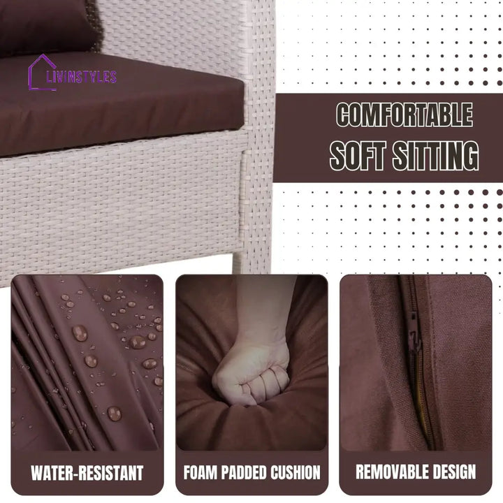 Ghada Outdoor All-Weather Wicker Single Seater Sofa - Sofa Set
