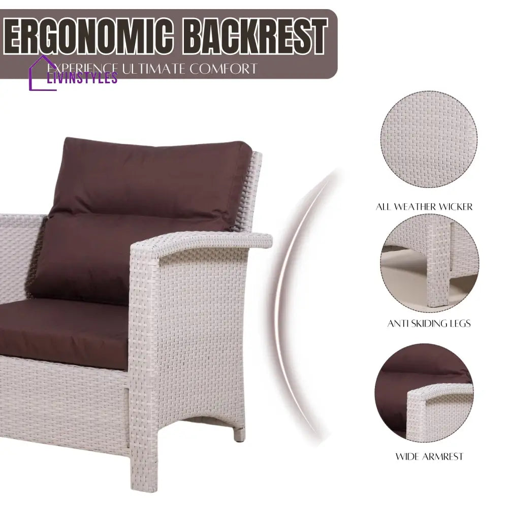 Ghada Outdoor All-Weather Wicker Single Seater Sofa - Sofa Set
