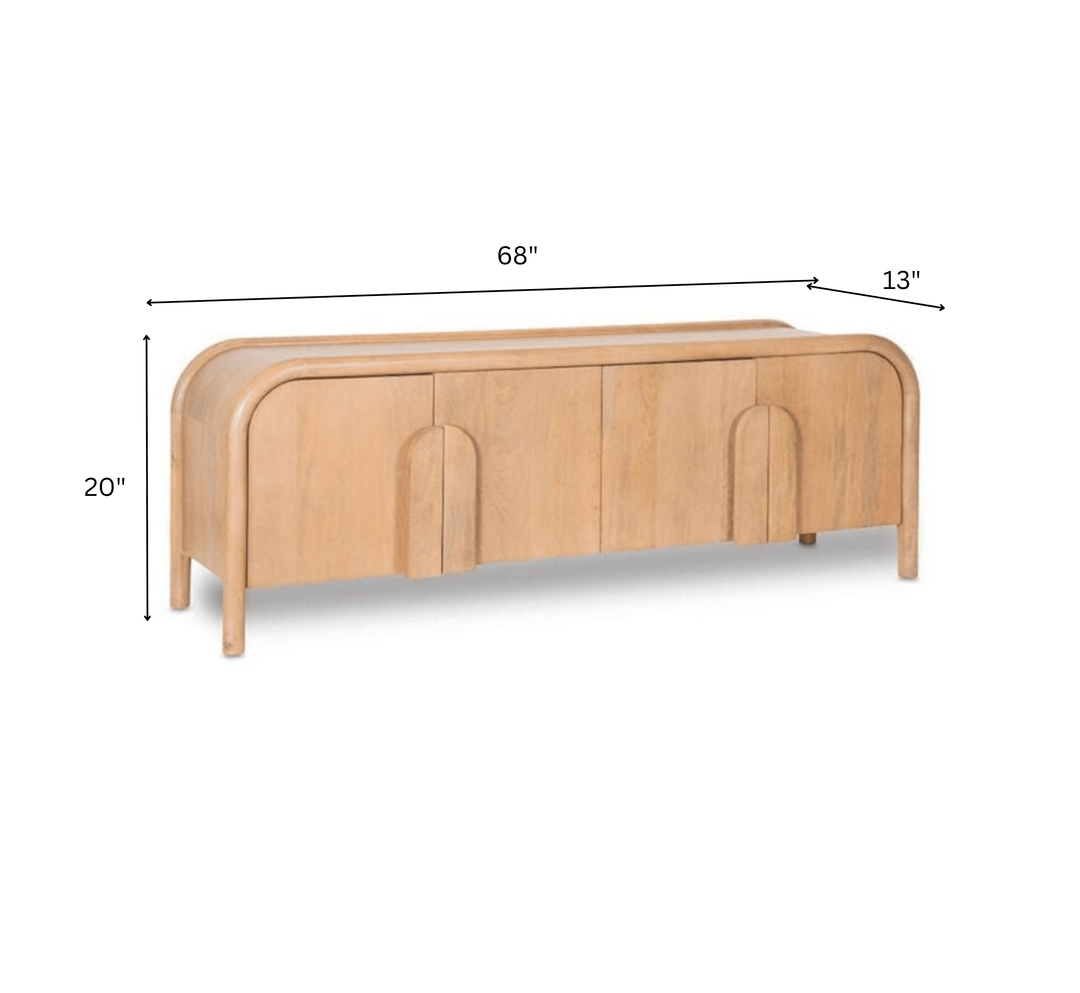 Andrea Wooden 6FT TV Console