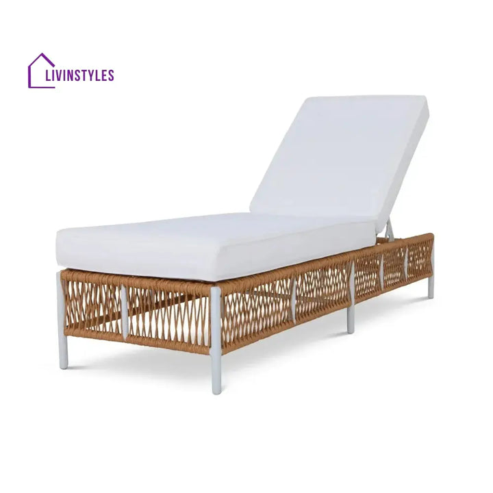 Giavanna Outdoor Rope Lounge Chairs Set of 2 with Thick Cushions - Lounger Set