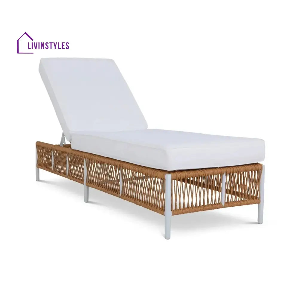 Giavanna Outdoor Rope Lounge Chairs Set of 2 with Thick Cushions - Lounger Set