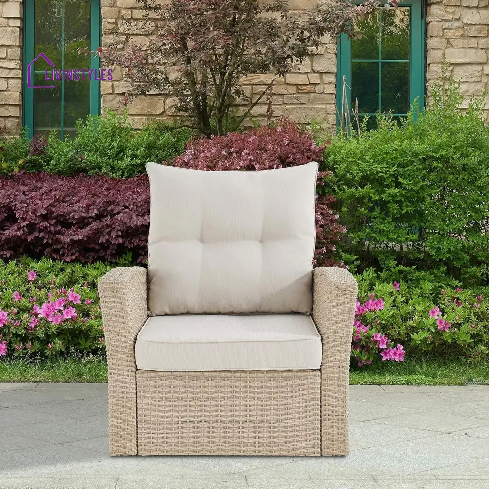 Gisla Outdoor Rattan Wicker 4-Piece Patio Sofa Set - Patio Sofa Set