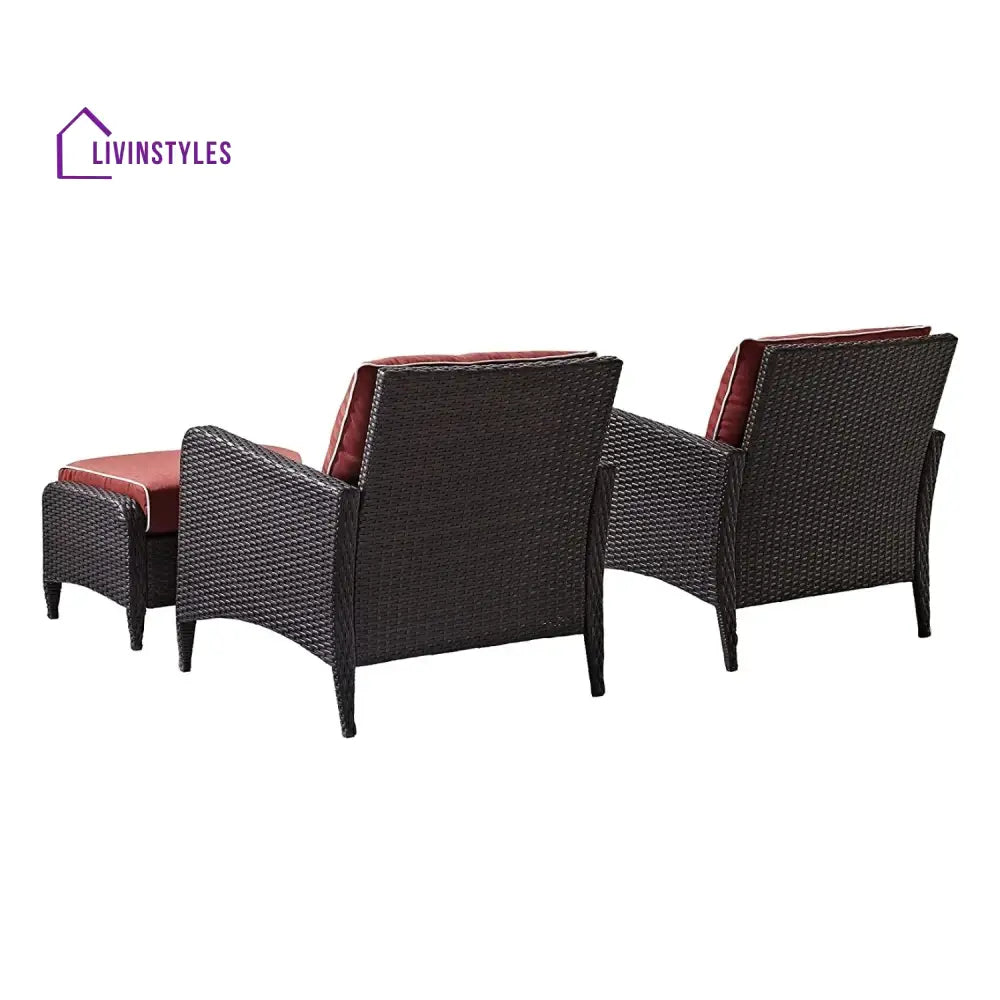 Gitali Outdoor 4 Piece Patio Wicker Furniture Set - Patio Sofa Set
