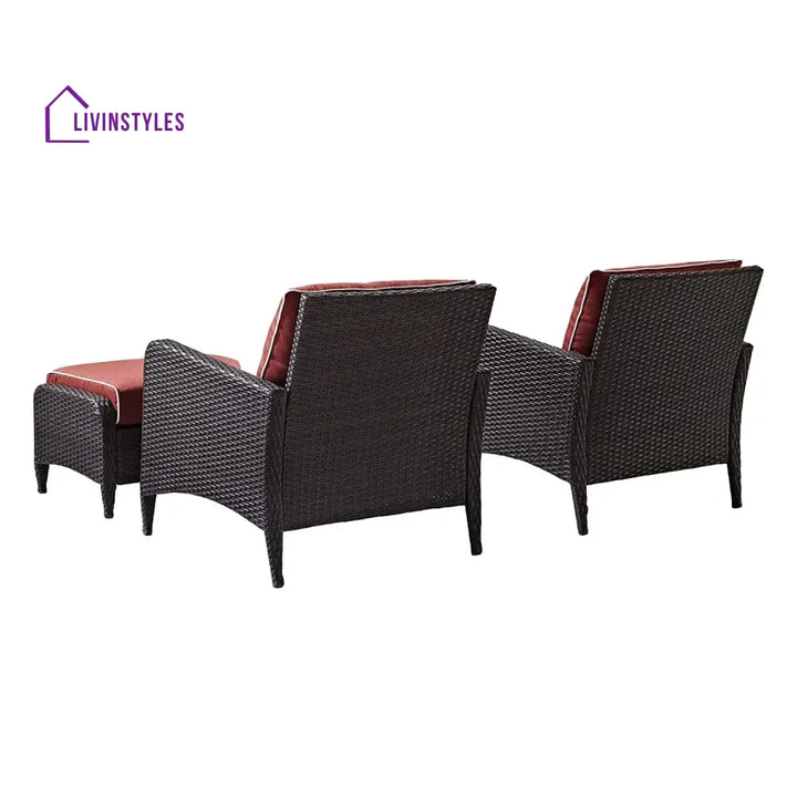 Gitali Outdoor 4 Piece Patio Wicker Furniture Set - Patio Sofa Set
