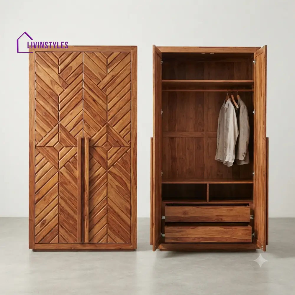 Gitanika Wooden Wardrobe for Clothes | Cupboard for Clothes