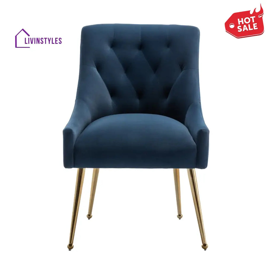 Glamorous Velvet Dining Chair Blue Furniture