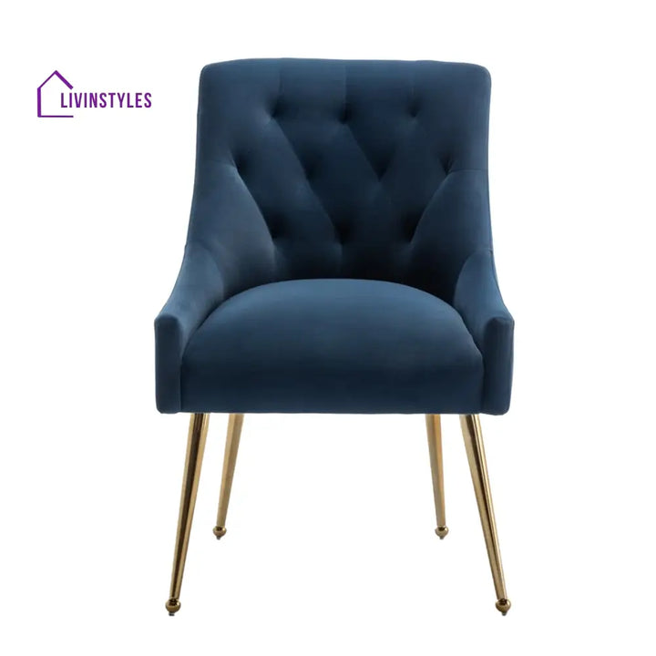 Glamorous Velvet Dining Chair Blue Furniture