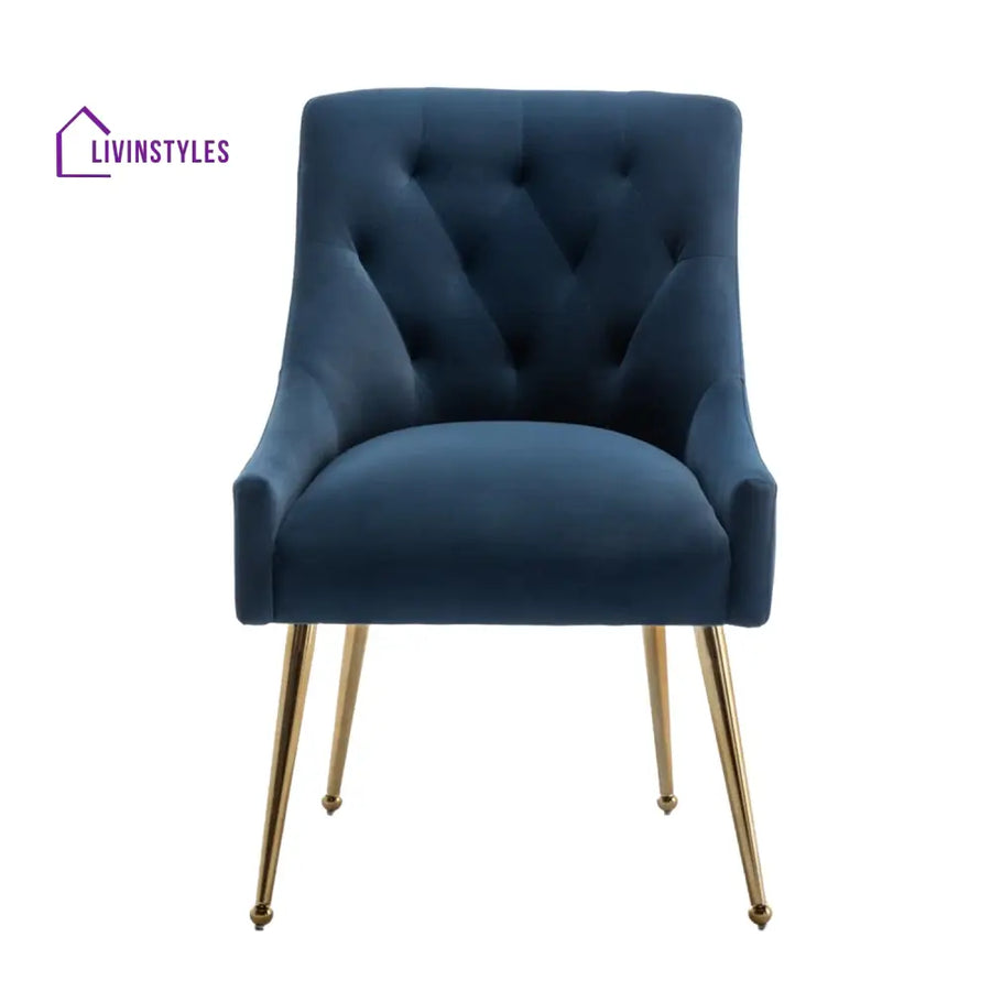 Glamorous Velvet Dining Chair Blue Furniture