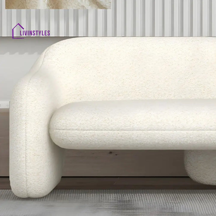 Gleb Boucle Fabric Sofa Set For Living Room | 3 + 1 + 1 Sofa Set