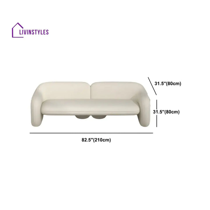 Gleb Boucle Fabric Sofa Set For Living Room | 3 + 1 + 1 Sofa Set