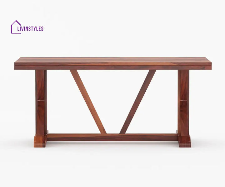 Gleb Solid Wood Sheesham 6 Seater With Cushion Dining Table Set (Honey Finish) | Cane Weaving Chairs