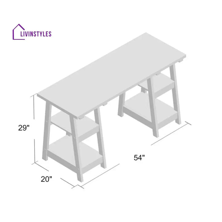Gleb Solid Wood Study Table for Students