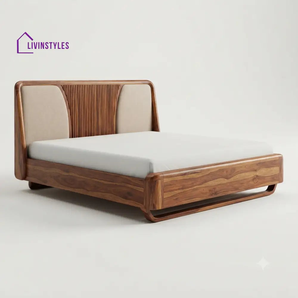 Goitseone Wooden Double Bed | King Size Bed | Queen Size Bed - Bed Without Storage