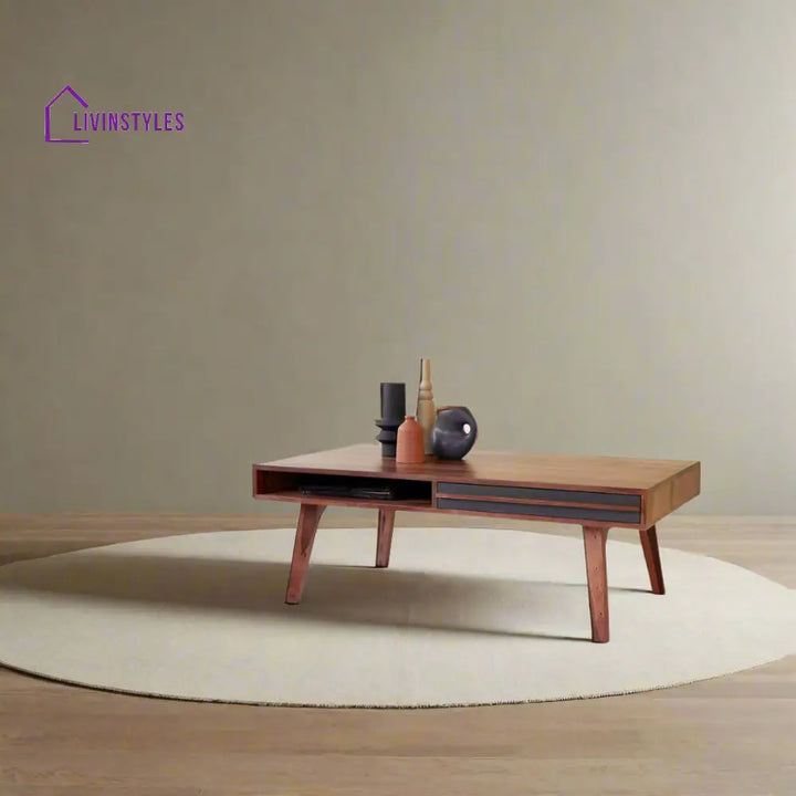 Gokul Sheesham Wood Coffee Table – 1 Drawer 1 Shelf Coffee Table