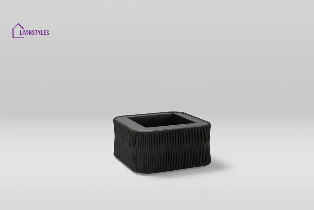 Gosse Outdoor Planter For Garden Balcony (Black) Braided & Rope - Planter