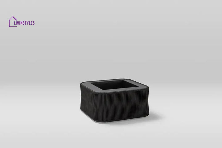 Gosse Outdoor Planter For Garden Balcony (Black) Braided & Rope - Planter