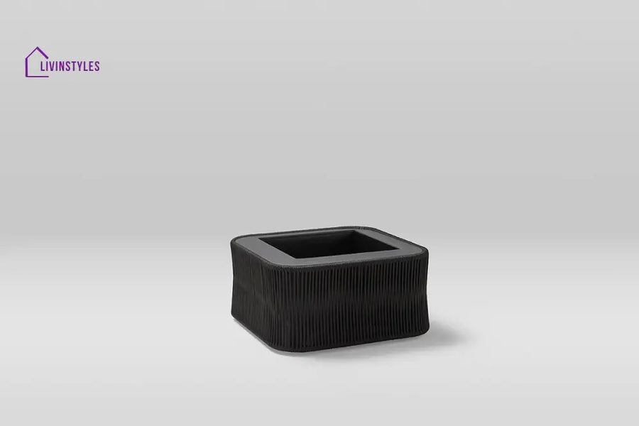 Gosse Outdoor Planter For Garden Balcony (Black) Braided & Rope - Planter
