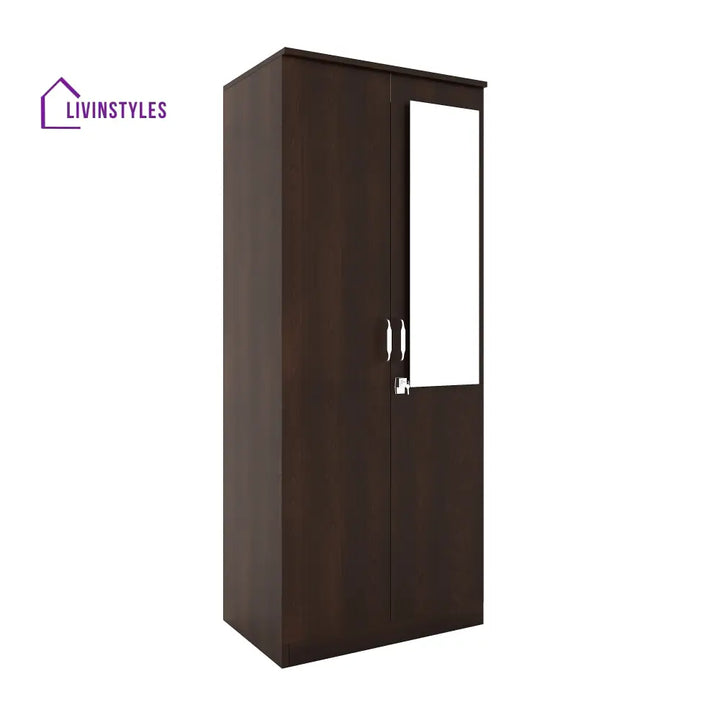 2 Door Wardrobe with Mirror (New Wenge) Home Furniture