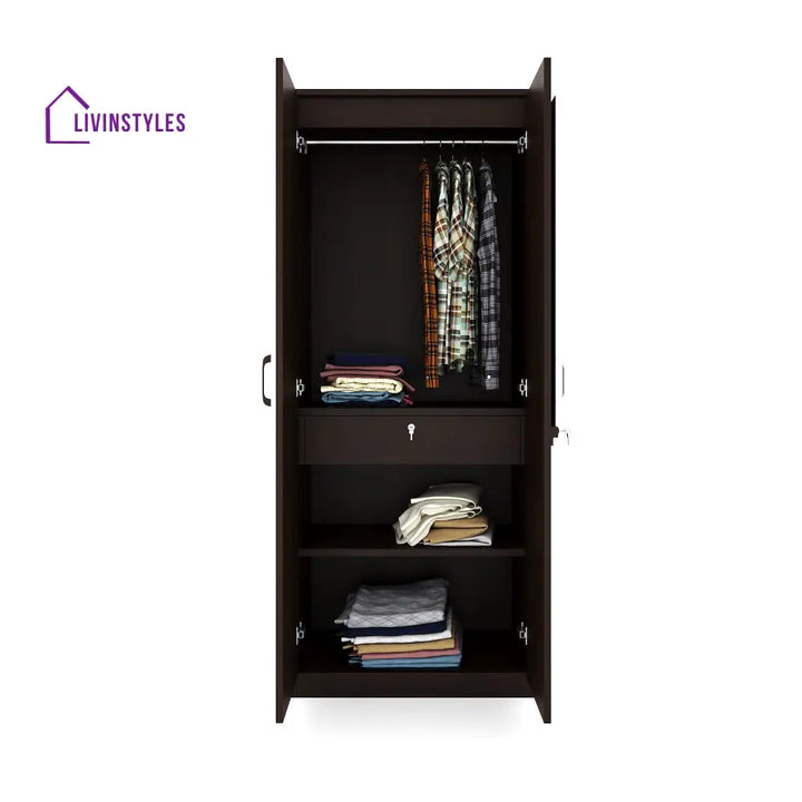 2 Door Wardrobe with Mirror (New Wenge) Home Furniture