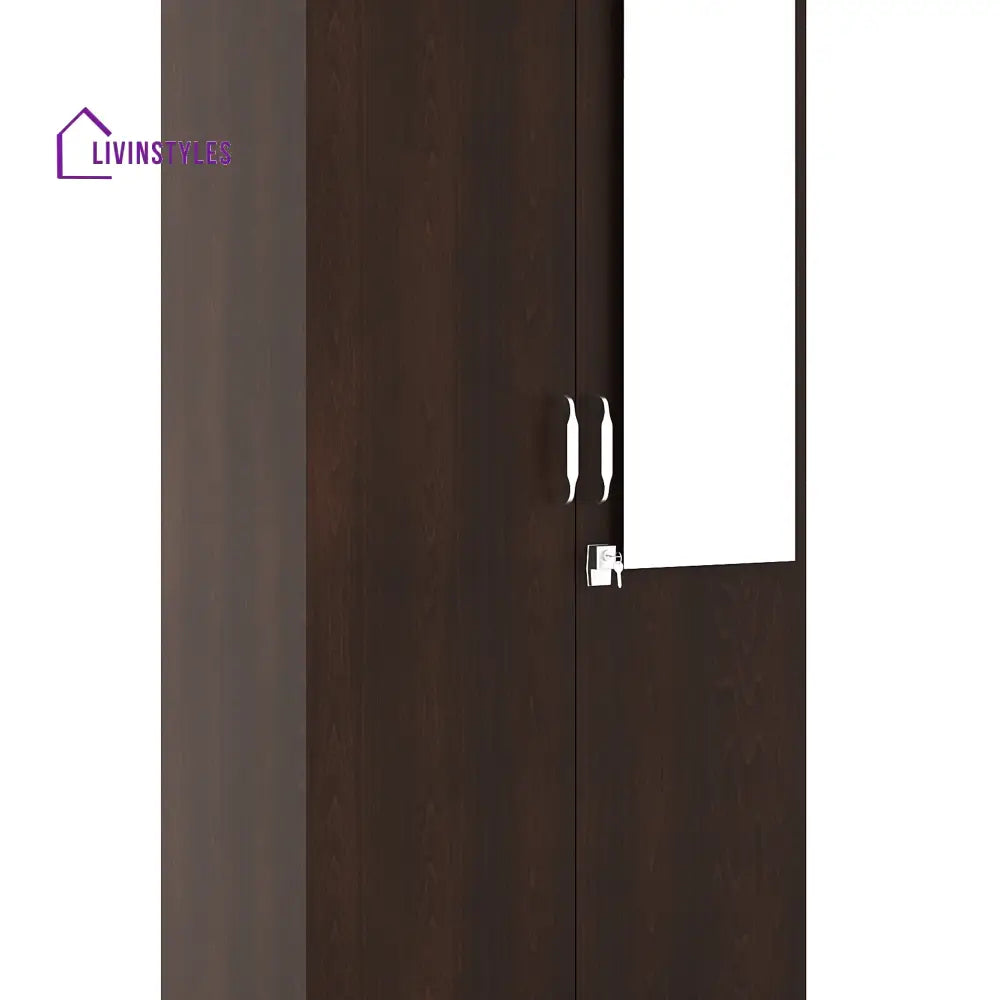 2 Door Wardrobe with Mirror (New Wenge) Home Furniture