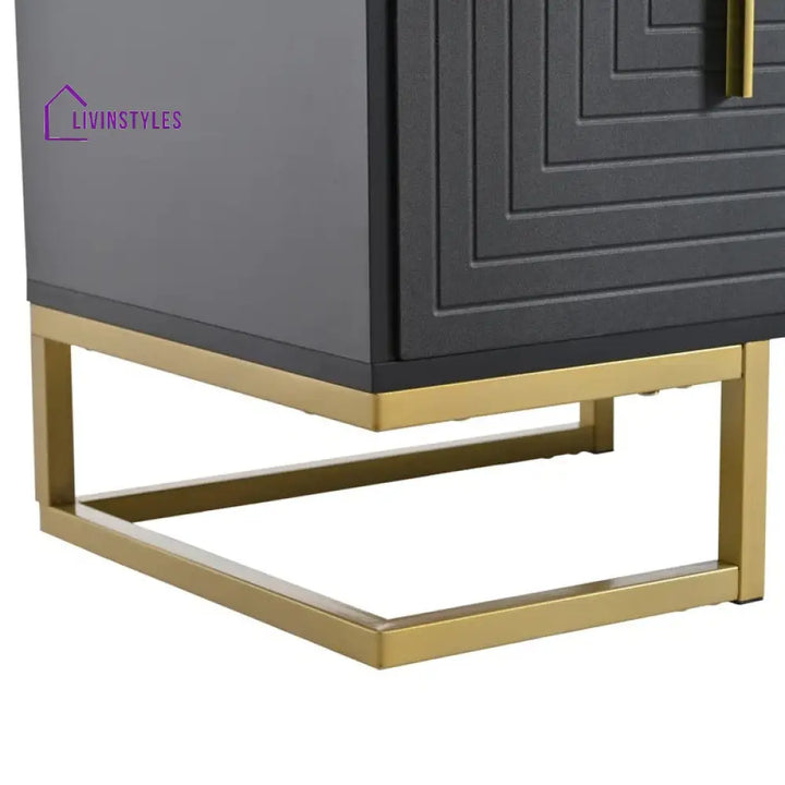 Grace Black Finish Tv Unit Stand for Living Room