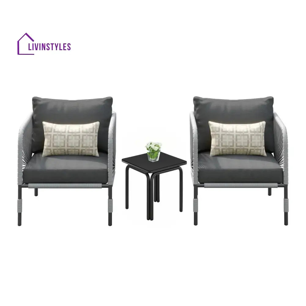 Graciela 3 Piece Garden Outdoor Rope Patio Set - Patio Set
