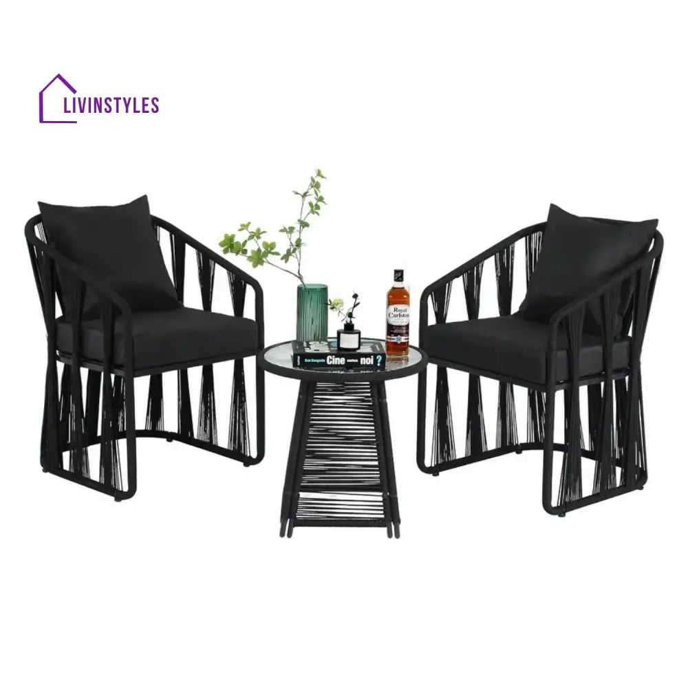 Greer Outdoor Rope 3-Piece Patio Set - Patio Set