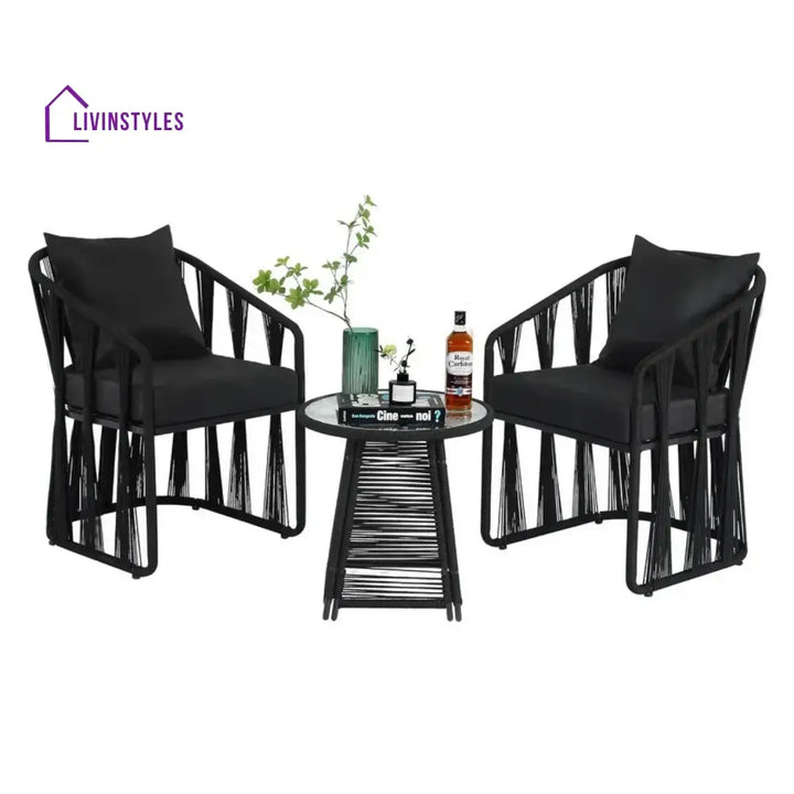 Greer Outdoor Rope 3-Piece Patio Set - Patio Set