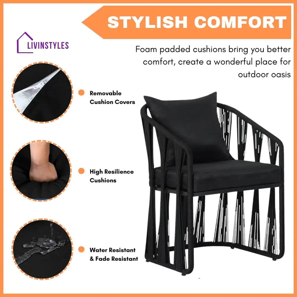 Greer Outdoor Rope 3-Piece Patio Set - Patio Set