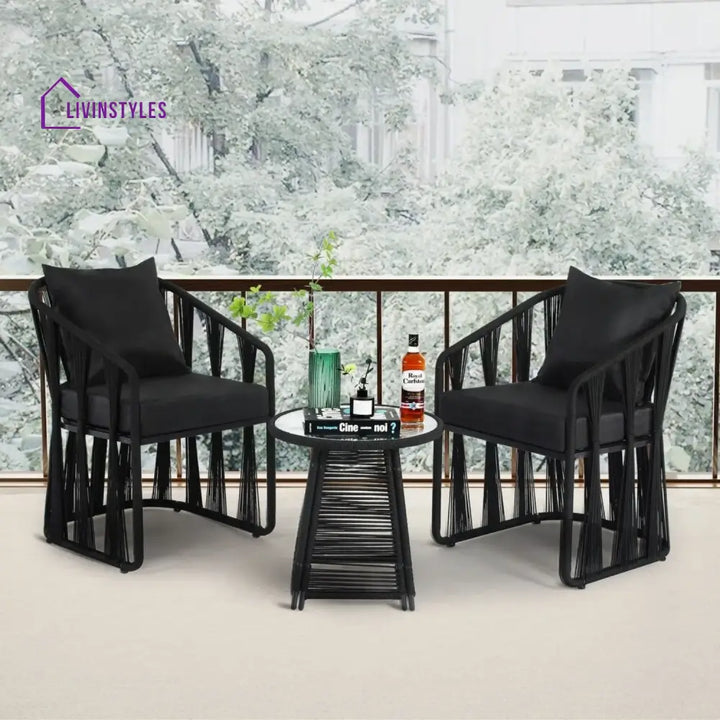 Greer Outdoor Rope 3-Piece Patio Set - Patio Set