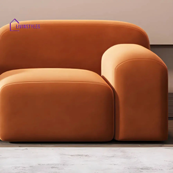 Grigory Velvet Fabric 3 Seater Sofa for Living Room