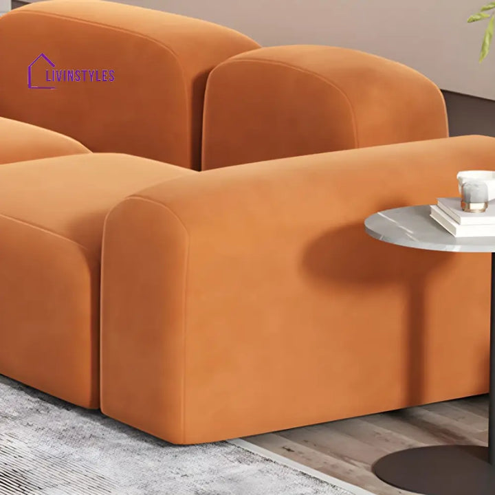 Grigory Velvet Fabric 3 Seater Sofa for Living Room