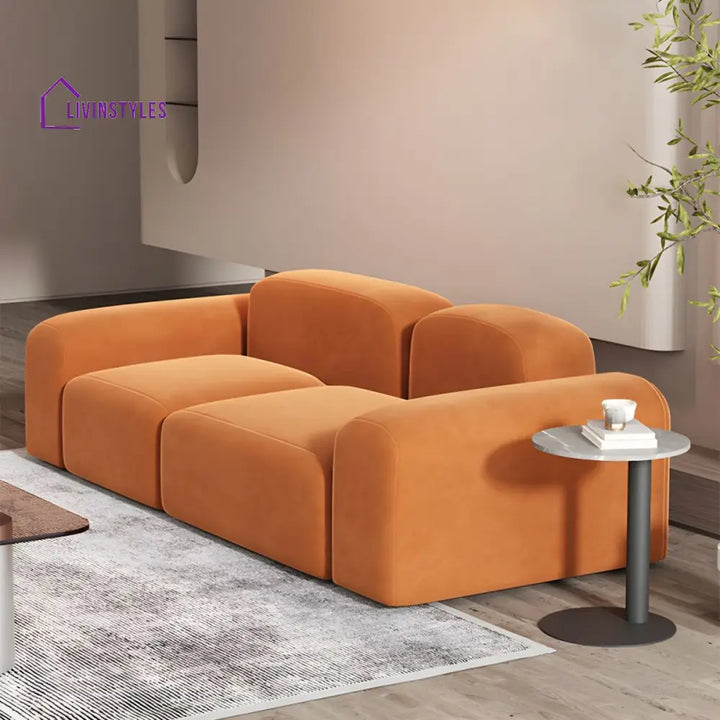Grigory Velvet Fabric 3 Seater Sofa for Living Room