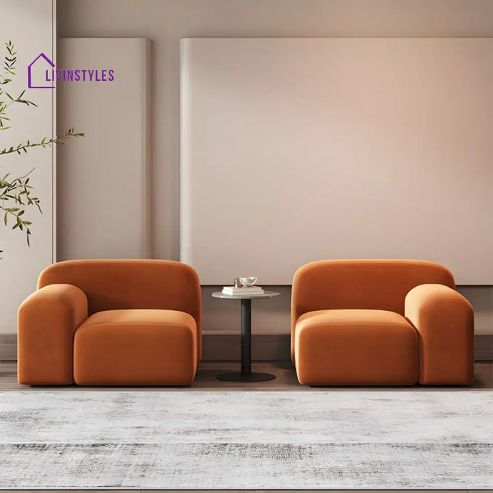 Grigory Velvet Fabric 3 Seater Sofa for Living Room
