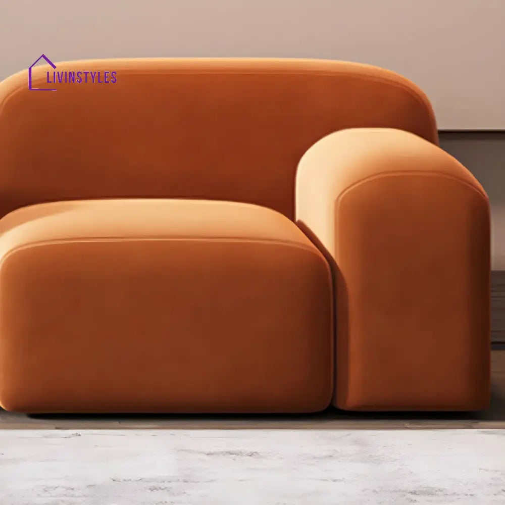 Grigory Velvet Fabric 3 Seater Sofa for Living Room