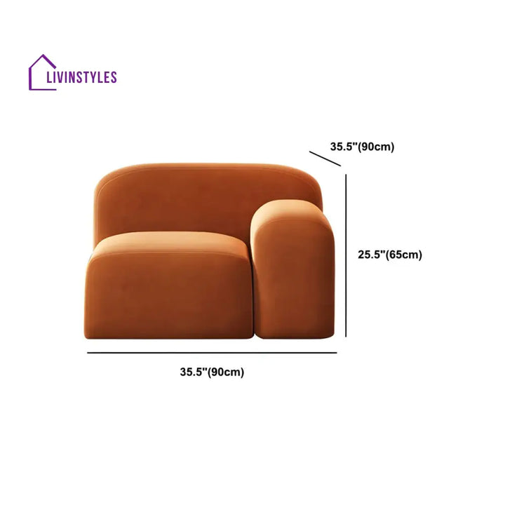 Grigory Velvet Fabric 3 Seater Sofa for Living Room