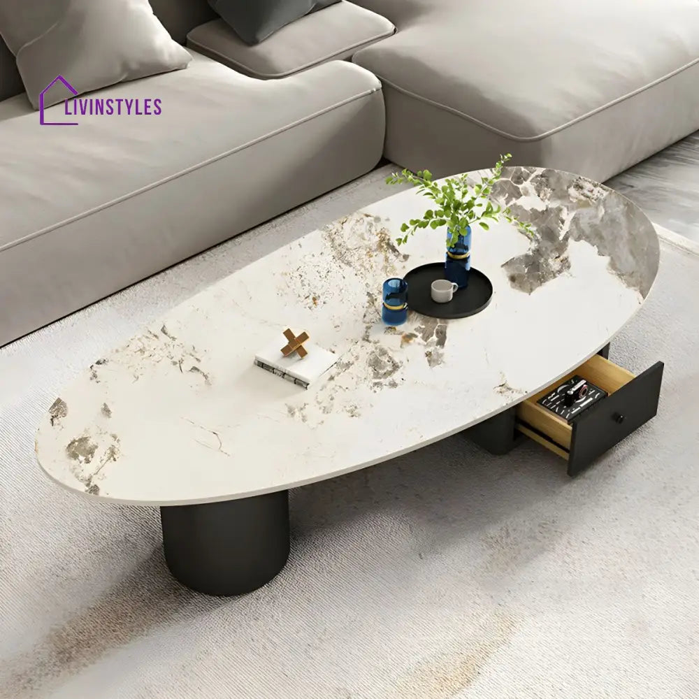 Grisha Stainless Steel Frame Coffee Table for Living Room