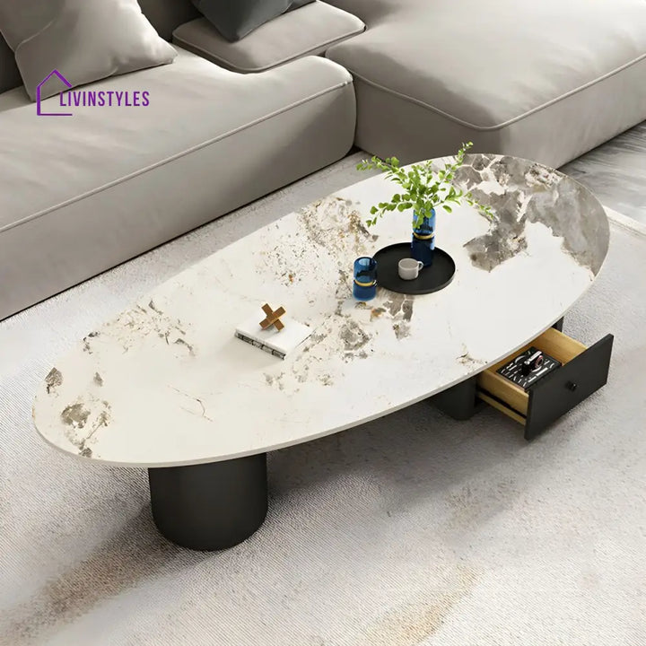 Grisha Stainless Steel Frame Coffee Table for Living Room