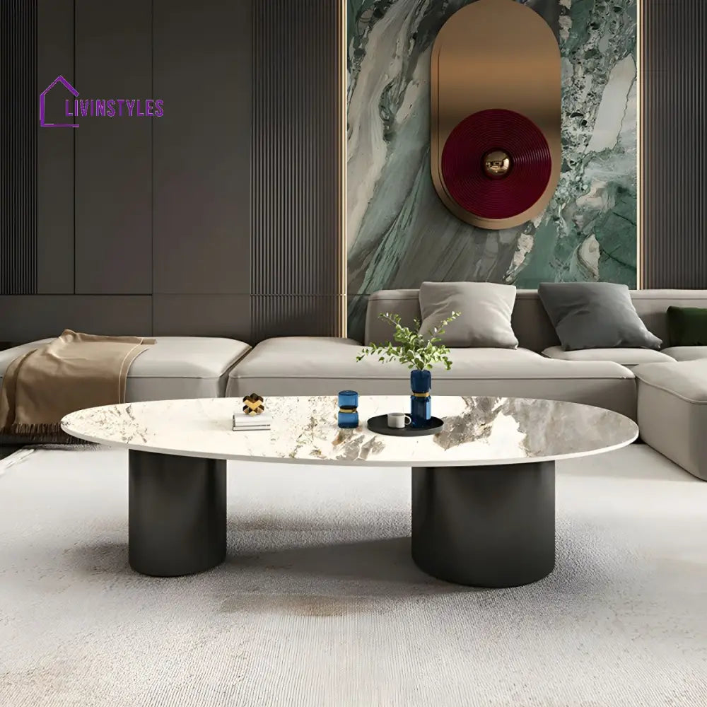 Grisha Stainless Steel Frame Coffee Table for Living Room
