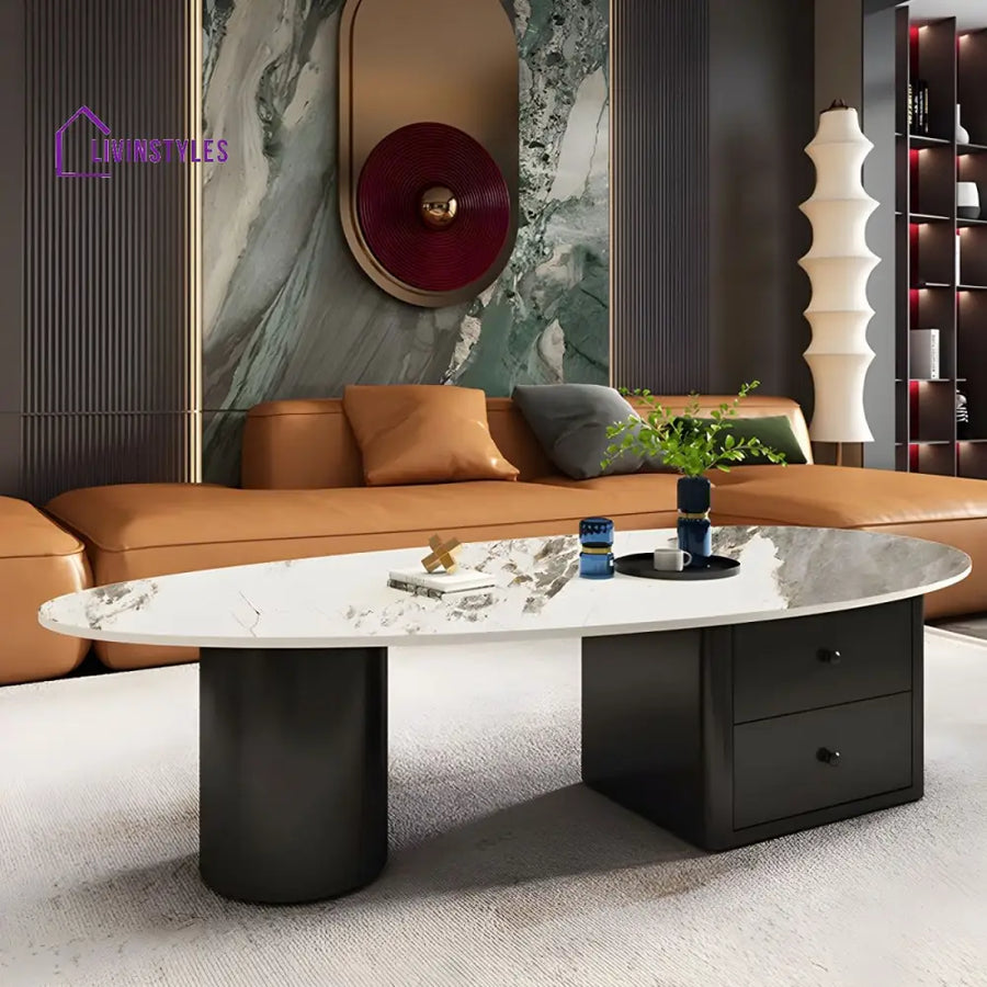 Grisha Stainless Steel Frame Coffee Table for Living Room