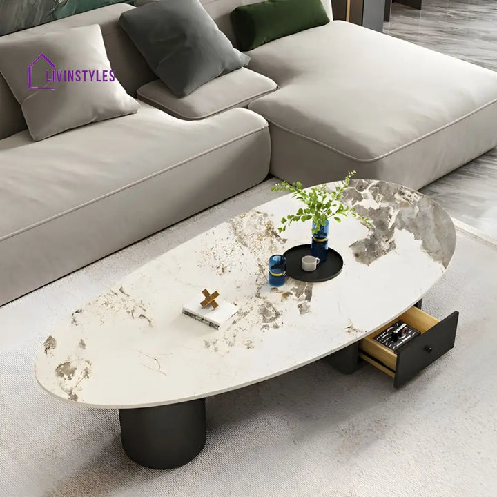 Grisha Stainless Steel Frame Coffee Table for Living Room