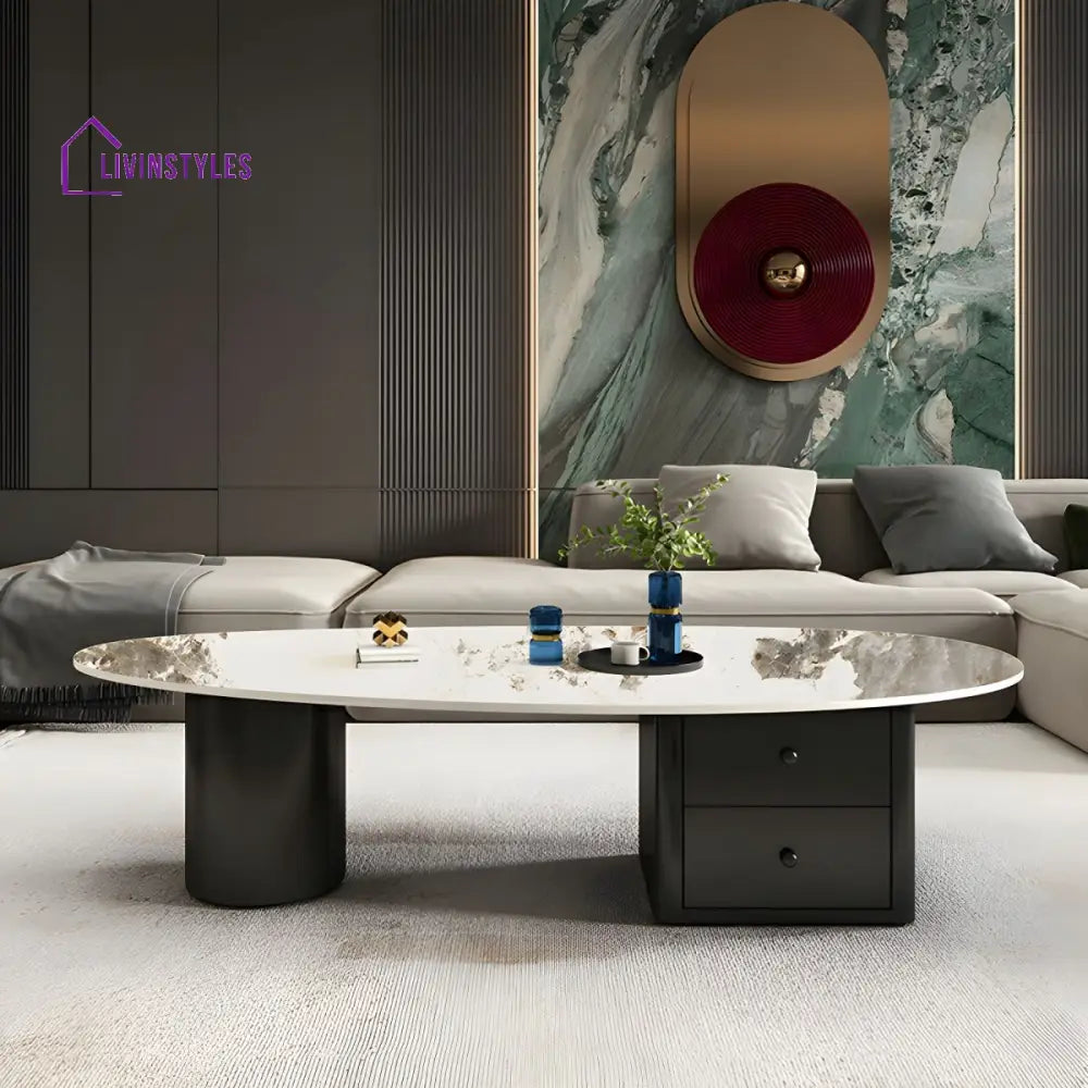 Grisha Stainless Steel Frame Coffee Table for Living Room