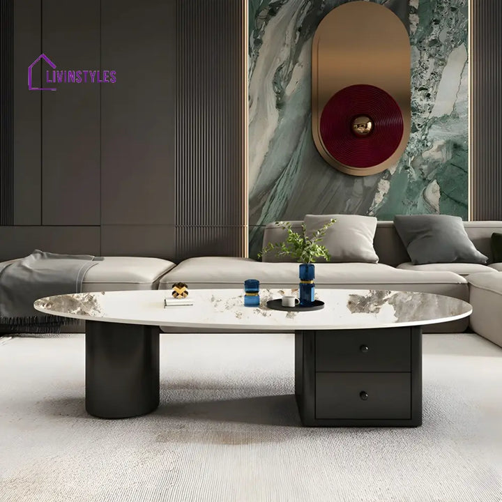 Grisha Stainless Steel Frame Coffee Table for Living Room