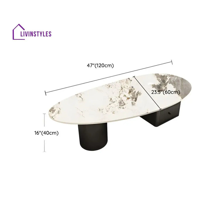 Grisha Stainless Steel Frame Coffee Table for Living Room