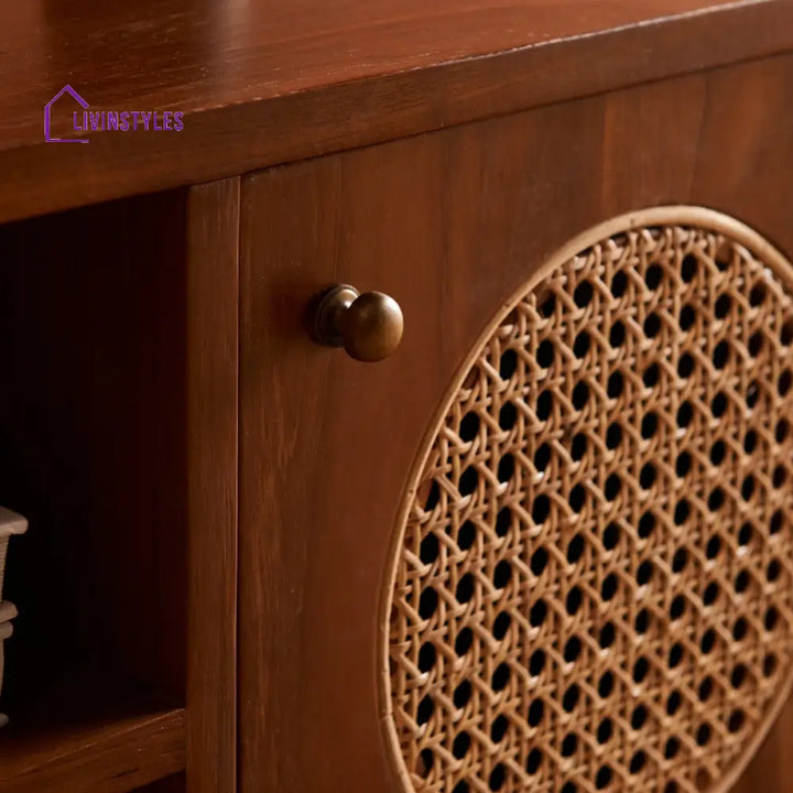 Grisha Teak Wood & Rattan TV Unit TV Unite