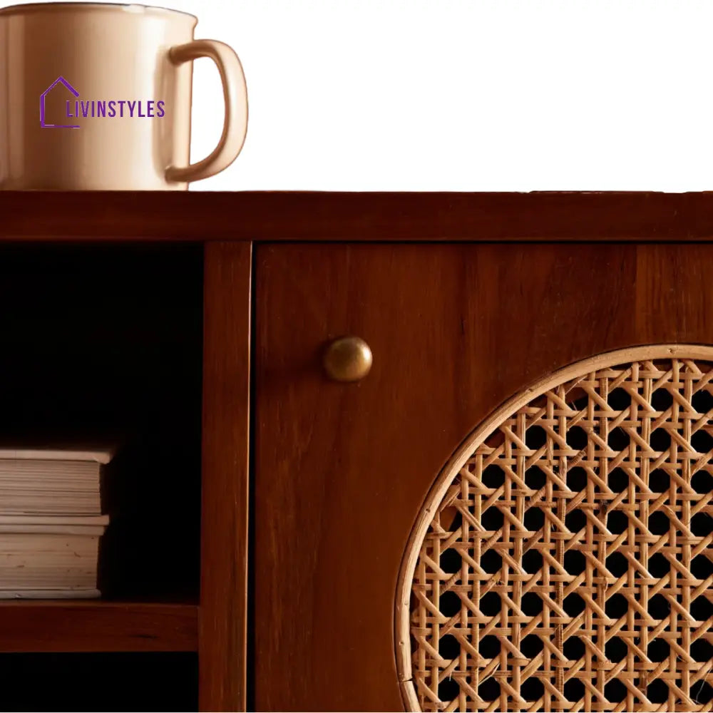 Grisha Teak Wood & Rattan TV Unit TV Unite