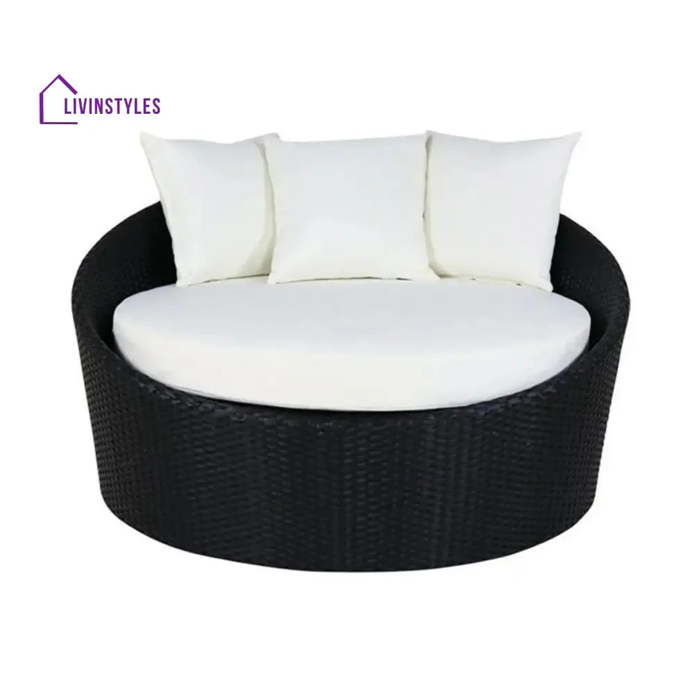 Gro Outdoor Rattan Wicker Daybed with Glass Top Table - Daybed
