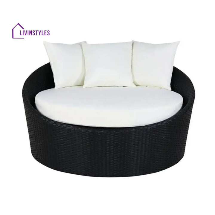 Gro Outdoor Rattan Wicker Daybed with Glass Top Table - Daybed