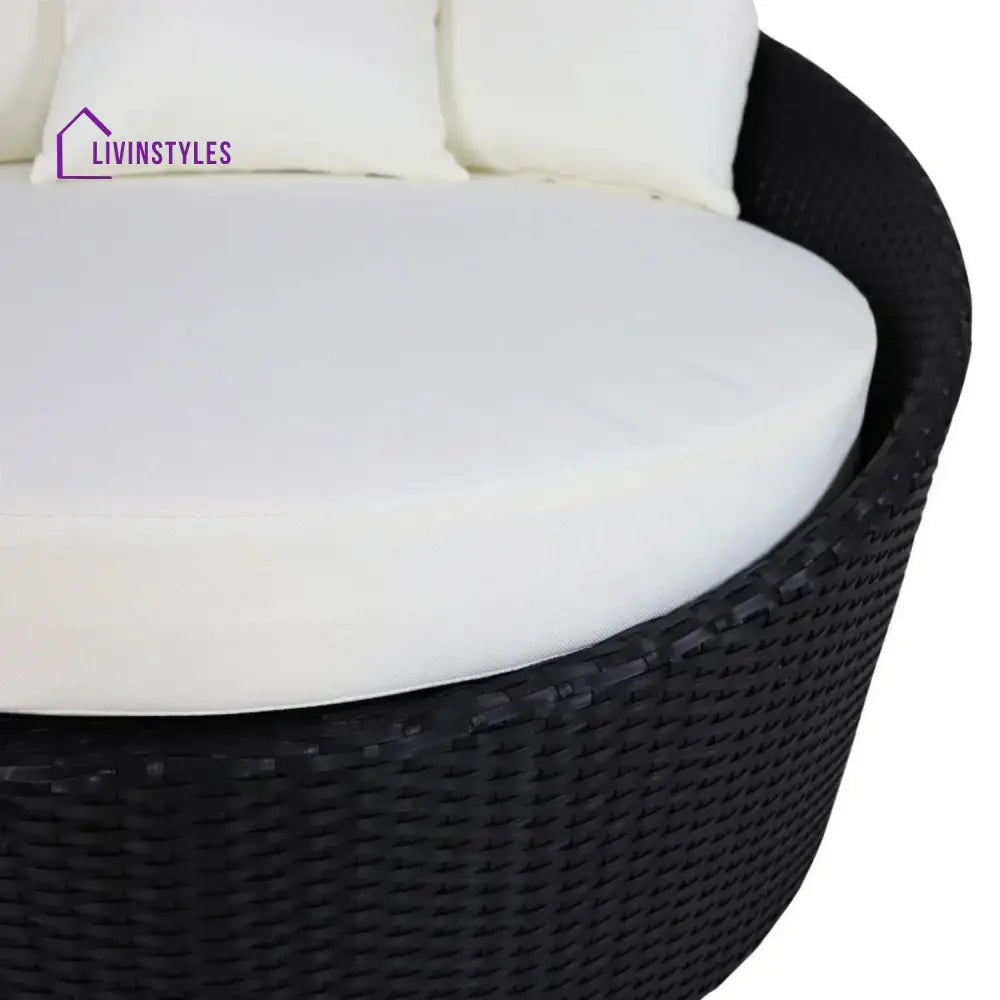 Gro Outdoor Rattan Wicker Daybed with Glass Top Table - Daybed